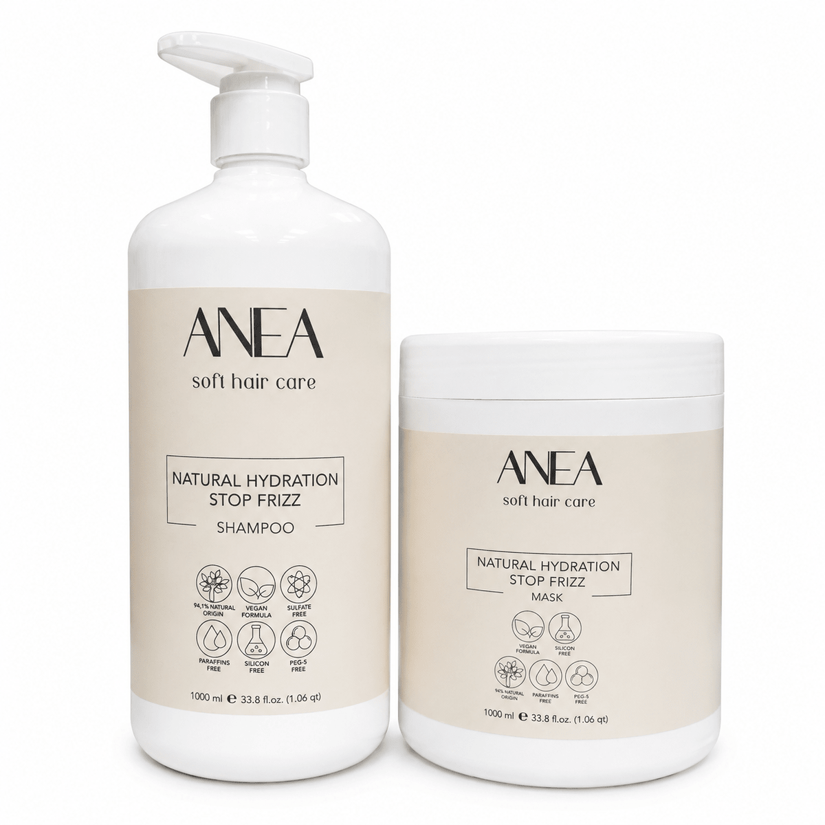 Anea Natural Hydration Stop Frizz - shampoing et masque