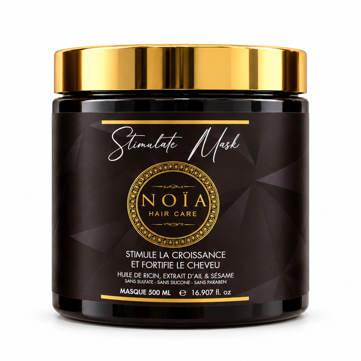 Masque Stimulate NOÏA Hair Care 500 ml pousse des cheveux à l'huile de ricin, extrait d'ail et sésame