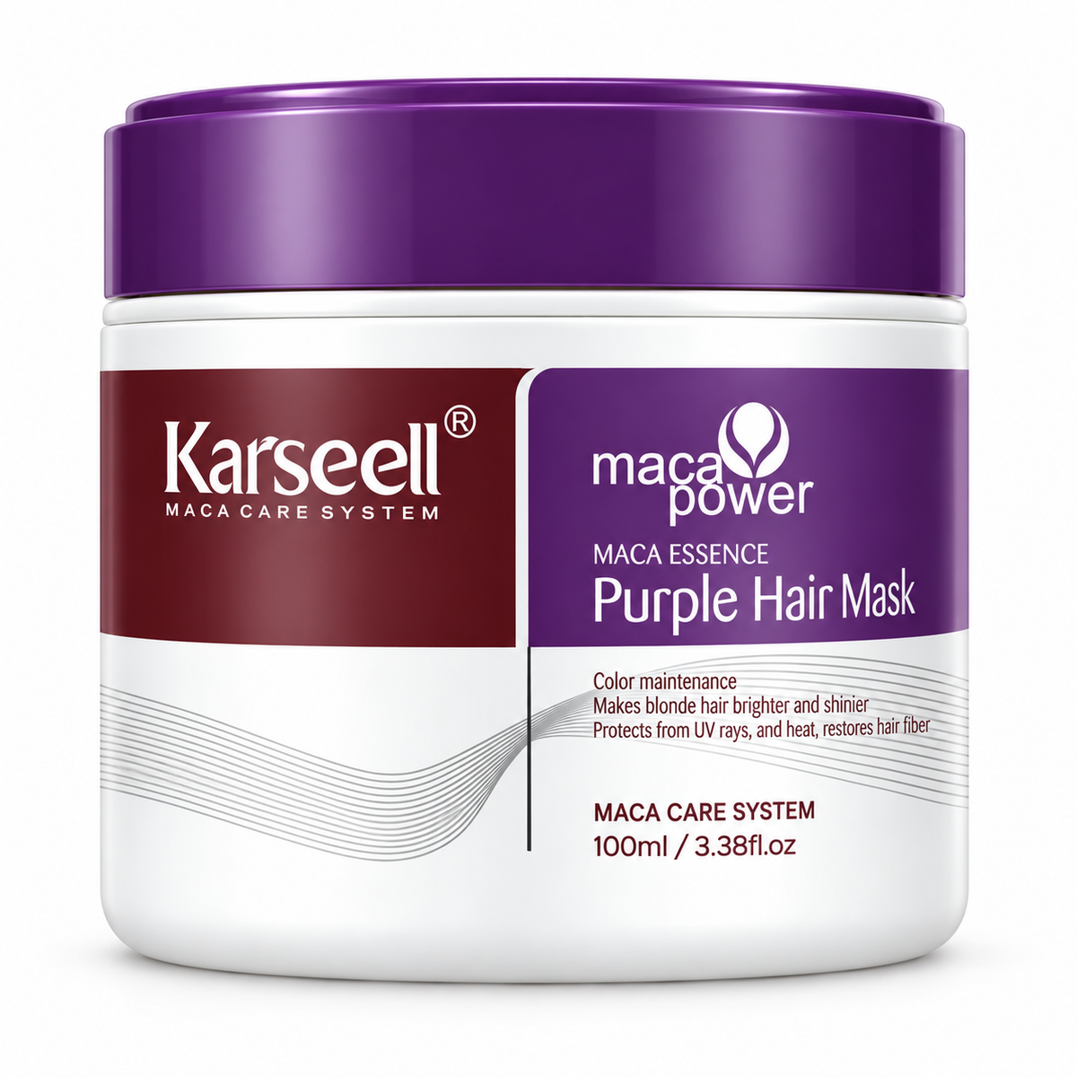 Masque violet Karseell Maca Essence 100 ml anti-jaunissement pour cheveux blonds et gris