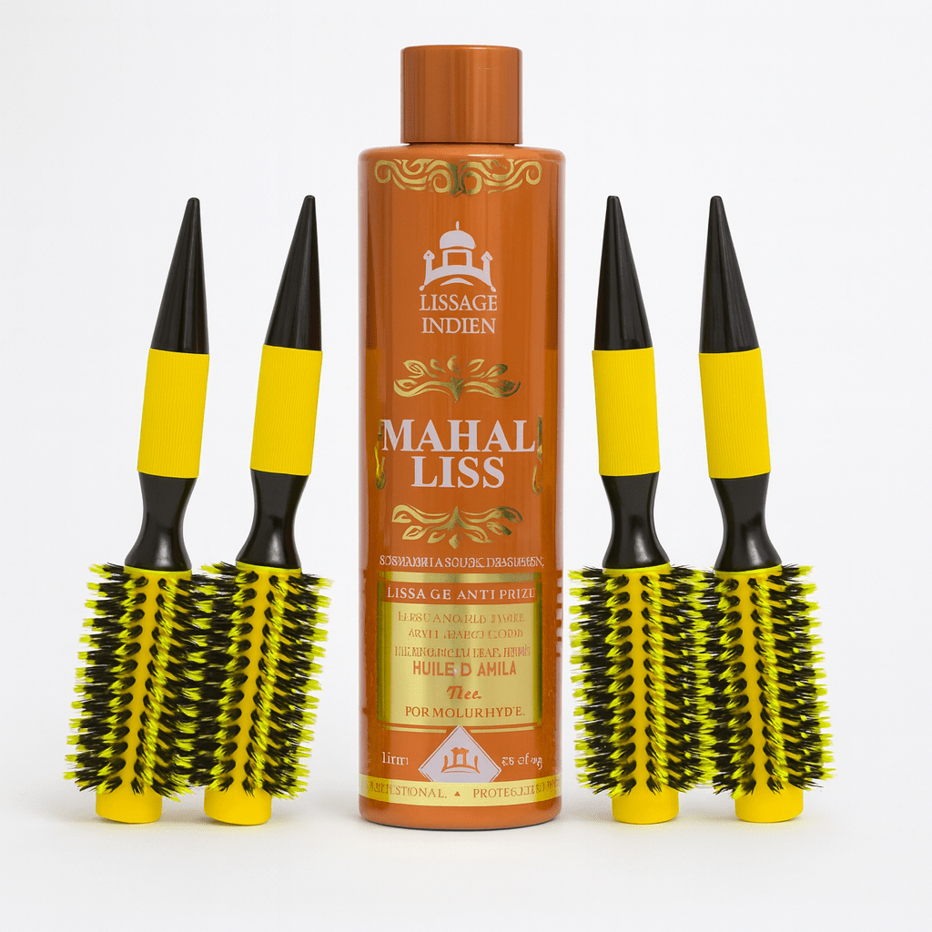 Le lissage indien, Mahal Liss 1000 ML, plus quatre brosses offertes