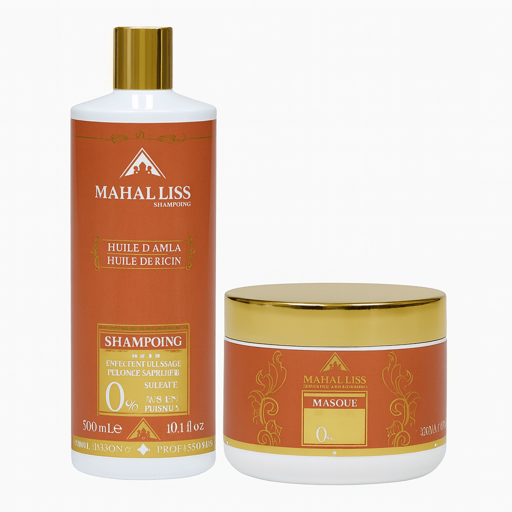 Entretien lissage Mahal Liss huile d’amla et huile de ricin sans sulfate 