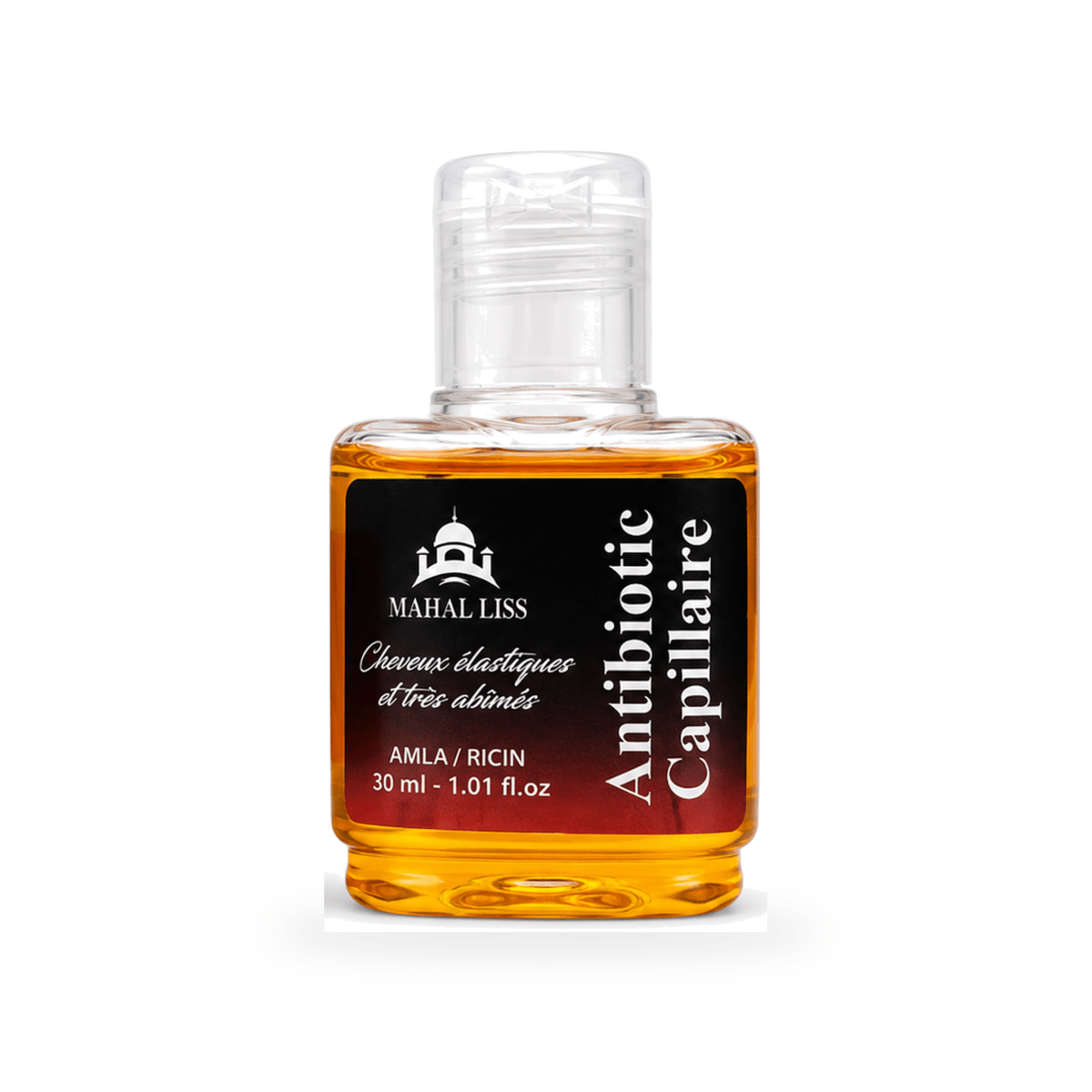 Flacon Antibiotic Capillaire Amla et Ricin Mahal Liss 30 ml – cheveux élastiques et très abîmés